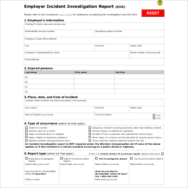20 Free Investigation Report Templates Word Pdf Format In Printable Presentence Investigation Report Template