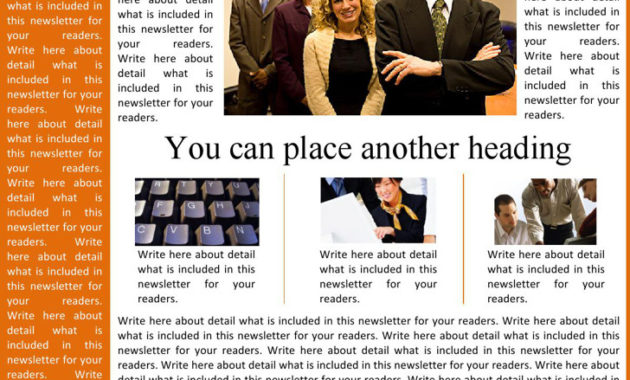 20 Microsoft Newsletter Templates Free Download In Free Business Newsletter Templates For Microsoft Word