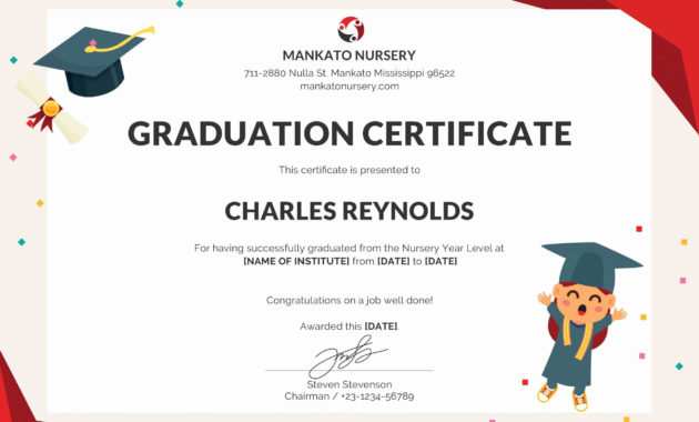 20 Preschool Graduation Certificate Editable In Preschool Graduation Certificate Template Free