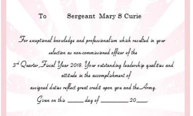 20 Professional Army Certificate Of Appreciation Templates Inside Best Outstanding Volunteer Certificate Template