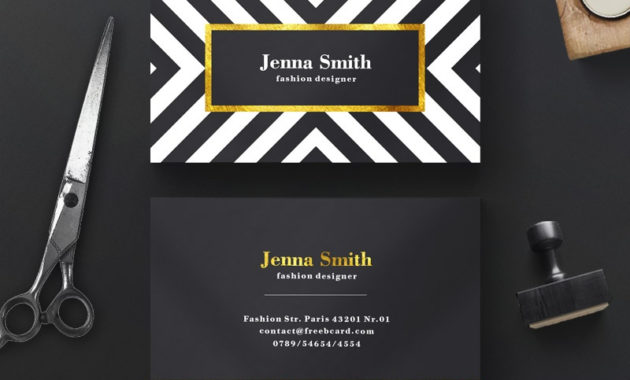 20 Professional Business Card Design Templates For Free Within Black And White Business Cards Templates Free