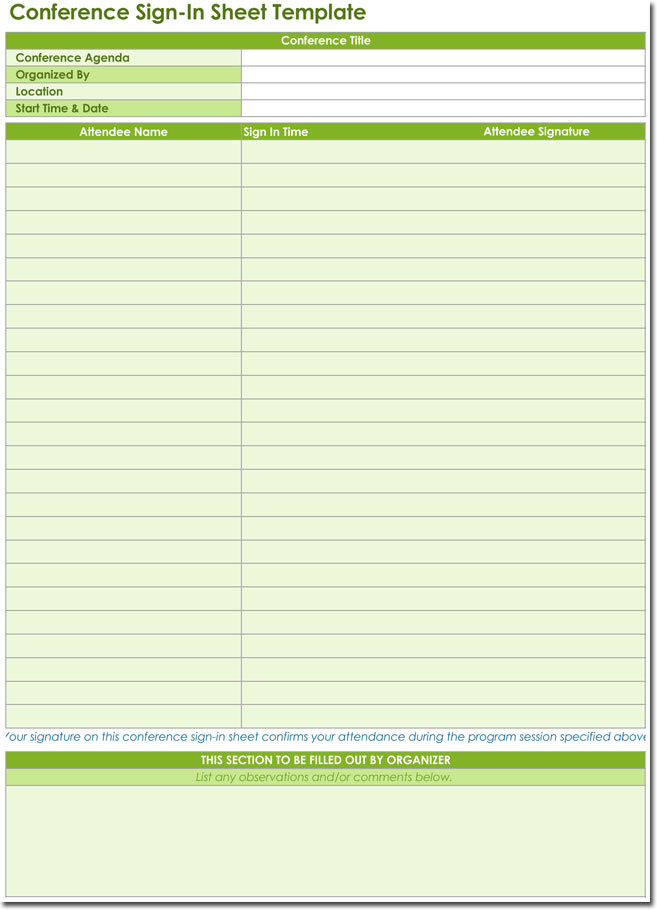 20 Signin Sheet Templates For Visitors Employees Class Regarding Meeting Sign In Sheet Template