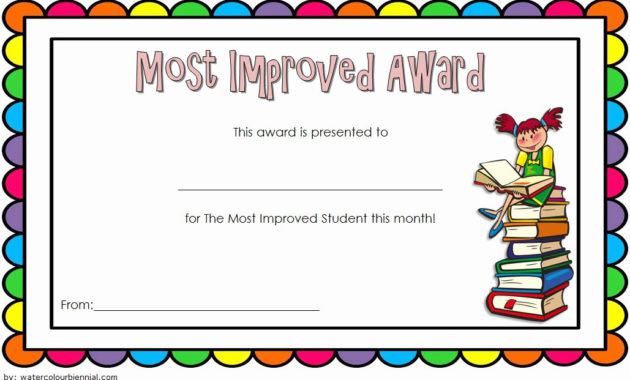 20 Student Council Awards Certificates ™ Dannybarrantes For Most Improved Student Certificate