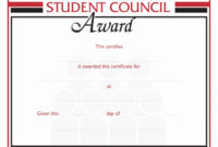 20 Student Council Awards Certificates ™ Dannybarrantes Within Amazing Student Council Certificate Template