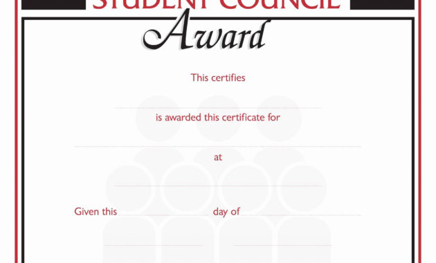 20 Student Council Awards Certificates ™ Dannybarrantes Within Amazing Student Council Certificate Template