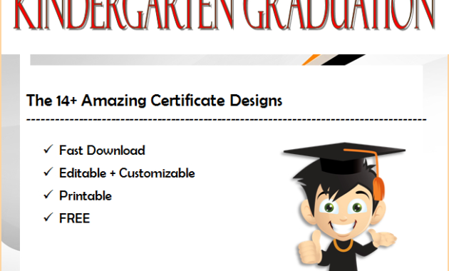 2020 Kindergarten Graduation Certificate Template Free Within Worlds Best Boss Certificate Templates Free