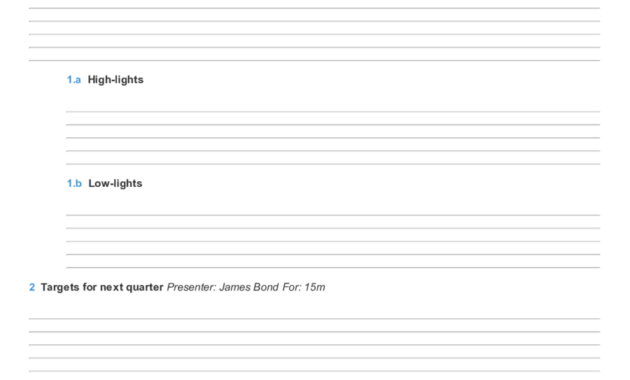 2020 Meeting Agenda Template Fillable Printable Pdf With Regard To It Steering Committee Agenda Template