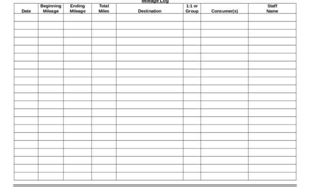 2020 Mileage Log Fillable Printable Pdf Forms Handypdf For Quality Vehicle Inspection Log Template