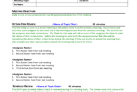 2020 Project Meeting Agenda Template Fillable Printable With Regard To Six Sigma Meeting Agenda Template