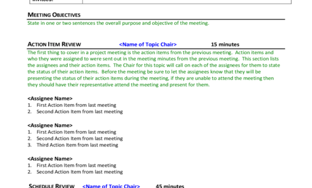 2020 Project Meeting Agenda Template Fillable Printable With Regard To Six Sigma Meeting Agenda Template