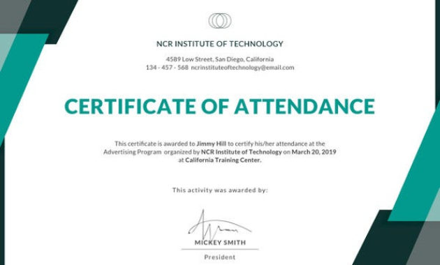 21 Attendance Certificate Templates Doc Pdf Psd Pertaining To Best Attendance Certificate Template Word