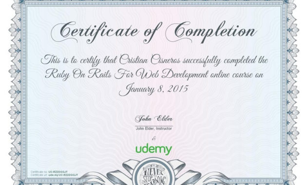 21 Free 42 Free Certificate Of Completion Templates Regarding Amazing Free Completion Certificate Templates For Word