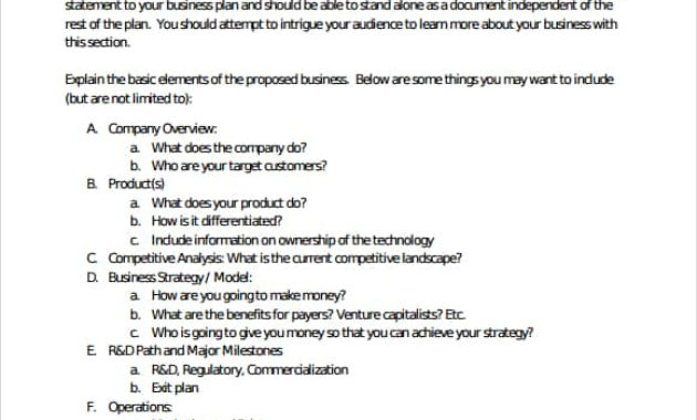21 Free 43 Free Executive Summary Templates Word Excel Regarding Executive Summary Of A Business Plan Template