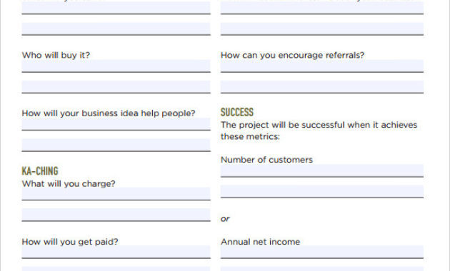 21 Simple Business Plan Templates Sample Templates In Business One Sheet Template