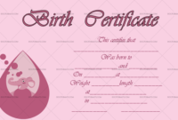 22 Birth Certificate Templates Editable Printable Designs With Regard To Best Editable Birth Certificate Template