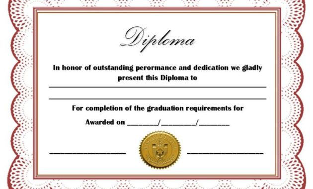 22 Free School Degree Certificate Templates Word For Awesome School Certificate Templates Free