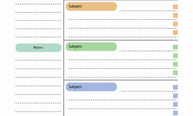 22 Homework Planner Templates Schedules Excel Pdf Formats Intended For Amazing Homework Agenda Template