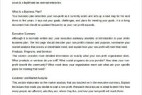 22 Non Profit Business Plan Templates Pdf Doc Free For Non Profit Business Plan Template Free Download