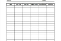 22 Timesheet Templates Sample Templates Pertaining To Employee Time Log Template