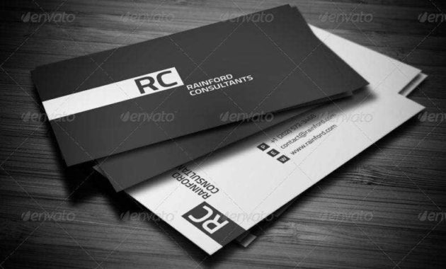 23 Black And White Business Card Templates Word Pages With Black And White Business Cards Templates Free