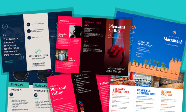 23 Brochure Templates You Can Customize For Any Industry Pertaining To Presentation Handout Template