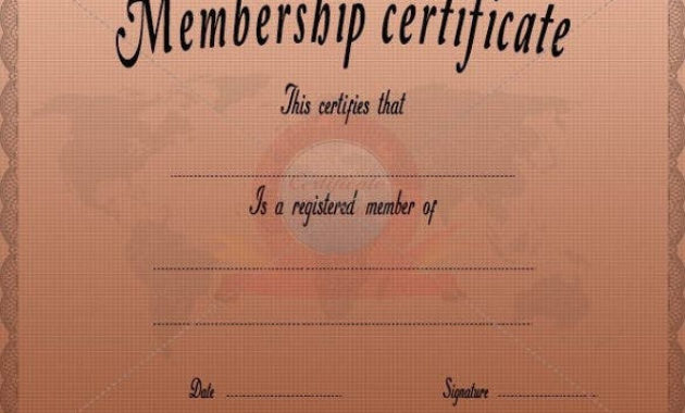 23 Membership Certificate Templates Word Psd In With Llc Membership Certificate Template Word