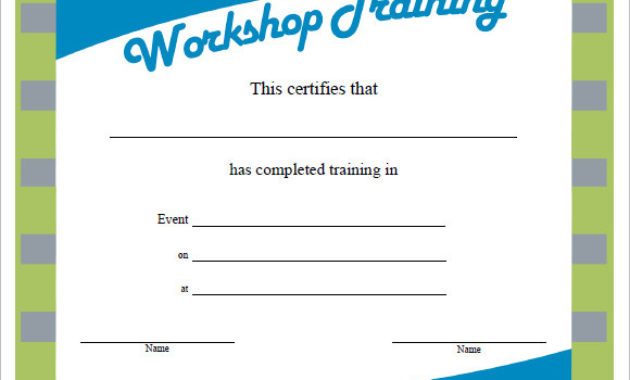 23 Training Certificate Templates Free Samples For Quality Free 10 Fitness Gift Certificate Template Ideas