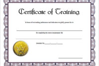 23 Training Certificate Templates Free Samples Throughout Physical Fitness Certificate Template 7 Ideas