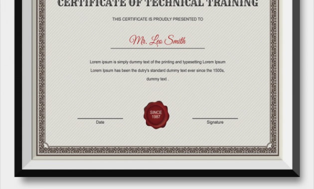 23 Training Certificate Templates Samples Examples Intended For Printable Robotics Certificate Template