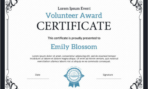 24 Professional Certificate Templates For Ms Word Regarding Outstanding Performance Certificate Template