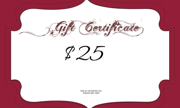 25 Gift Certificate Template Certificatetemplategift Pertaining To Mary Kay Gift Certificate Template