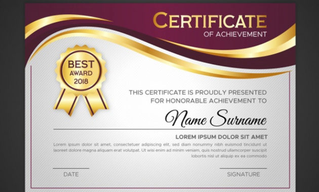 26 Award Certificate Templates Free Psd Pdf Format In Certificate Of Excellence Template Free Download