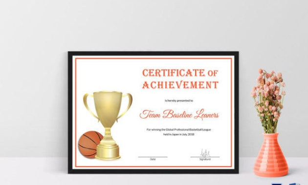 27 Basketball Certificate Templates Psd Free Inside Basketball Certificate Template Free 13 Designs