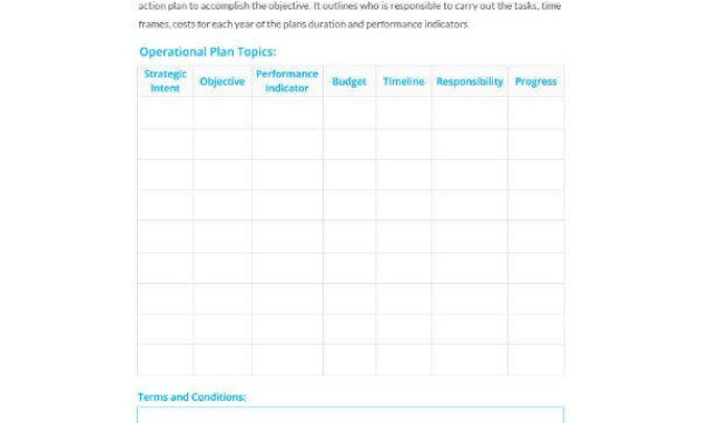 27 Operational Plan Templates Docs Pdf Word Free Intended For Business Plan Template Reviews
