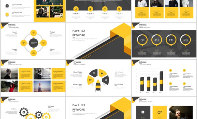 27 Yellow Business Report Plan Powerpoint Template The In Ppt Presentation Templates For Business