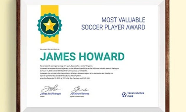 271 Free Certificate Templates Microsoft Word Doc With Sports Award Certificate Template Word