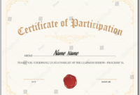 28 Certificate Of Participation Designs Templates Psd For Best Participation Certificate Templates Free Download