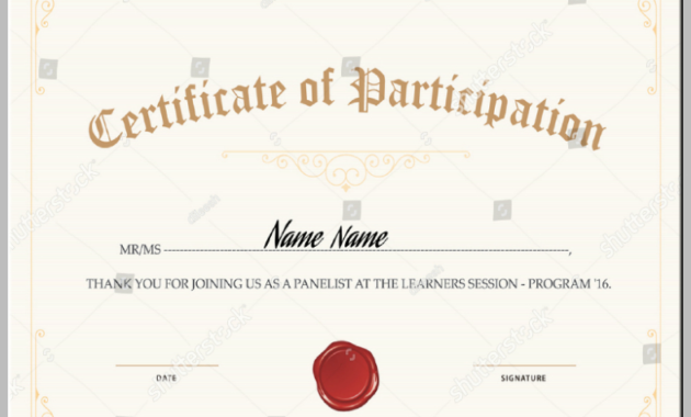 28 Certificate Of Participation Designs Templates Psd For Best Participation Certificate Templates Free Download