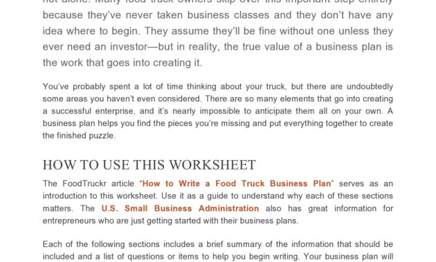 29 Proven Food Truck Business Plans Pdf Word For Business Plan Template Food Truck