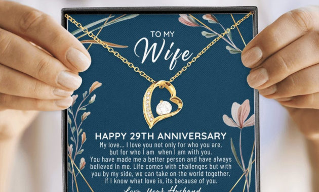 29Th Wedding Anniversary Gift For Wife 29Th Anniversary Etsy With Regard To Anniversary Gift Certificate