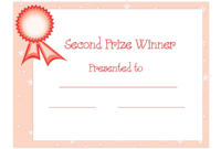 2Nd Prize Winner Certificate Powerpoint Template Designed With Regard To Quality Powerpoint Award Certificate Template