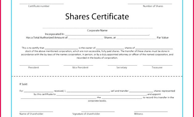 3 Free Company Share Certificate Template South Africa With Shareholding Certificate Template