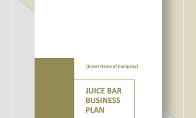 3 Juice Bar Business Plan Templates Pdf Word Free In Free Pub Business Plan Template