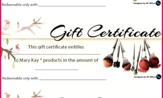 3 Mary Kay Editable Gift Certificate Templates 11848 Intended For Awesome Mary Kay Gift Certificate Template