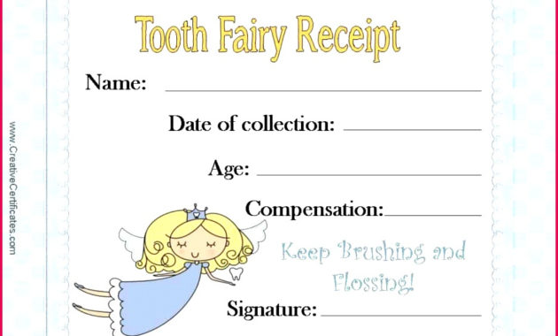 3 Printable Tooth Fairy Certificate Template 34778 Pertaining To Amazing Tooth Fairy Certificate Template Free