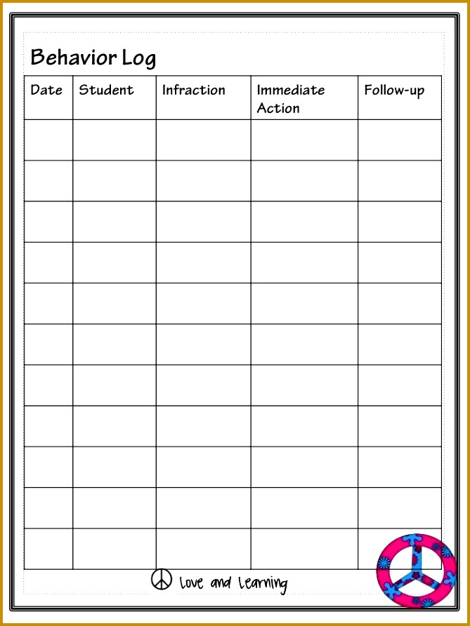 3 Student Learning Log Template Fabtemplatez In Printable Tutoring Log Template