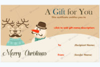 30 Christmas Gift Certificate Templates Best Designs Word In Printable Free Christmas Gift Certificate Templates