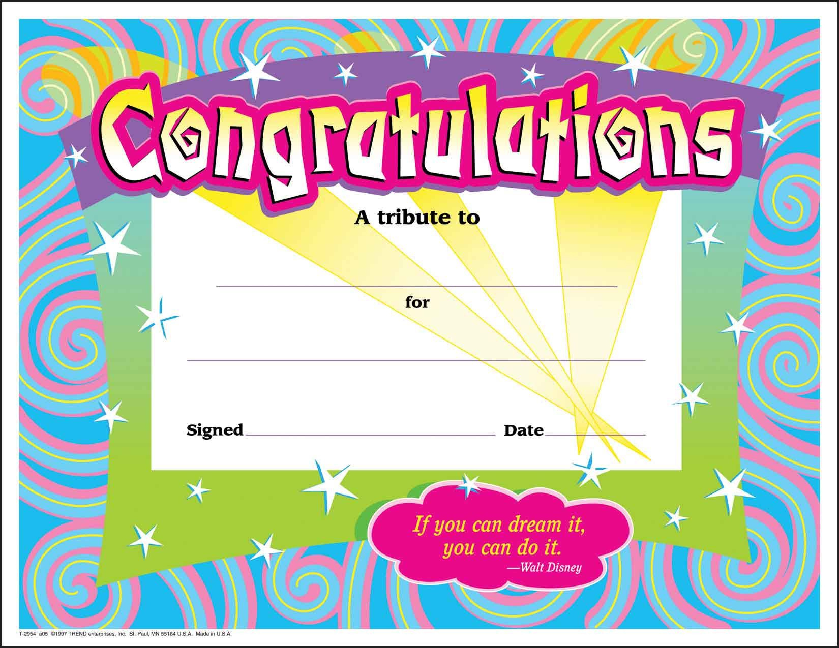 30 Congratulations Award Large Swirl Certificate Award Regarding Star Naming Certificate Template