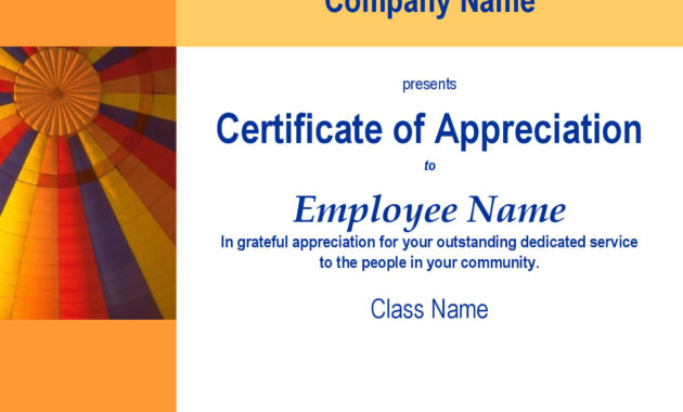 30 Free Certificate Of Appreciation Templates And Letters Pertaining To Certificates Of Appreciation Template