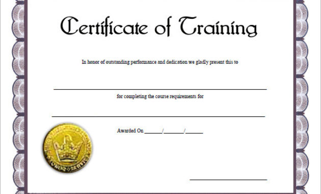 30 Training Certificate Templates Samples Examples Format With Regard To Free Training Completion Certificate Templates